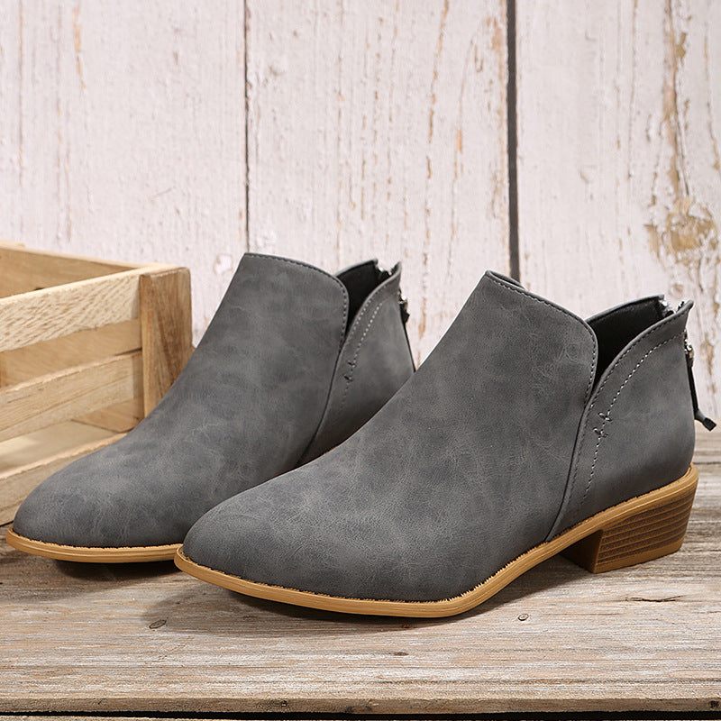 Damen modische Stiefeletten mit hochwertigen Metallic-Obermaterial und elegantem Design EB