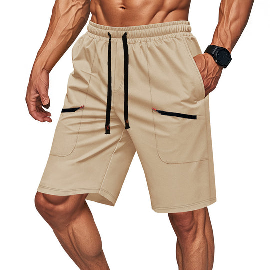 Herren Sportliche Shorts mit vielseitigen Taschen und elastischem Bund EB