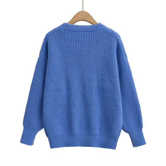 Damen Strickpullover mit aufwendigem Strukturmuster EB