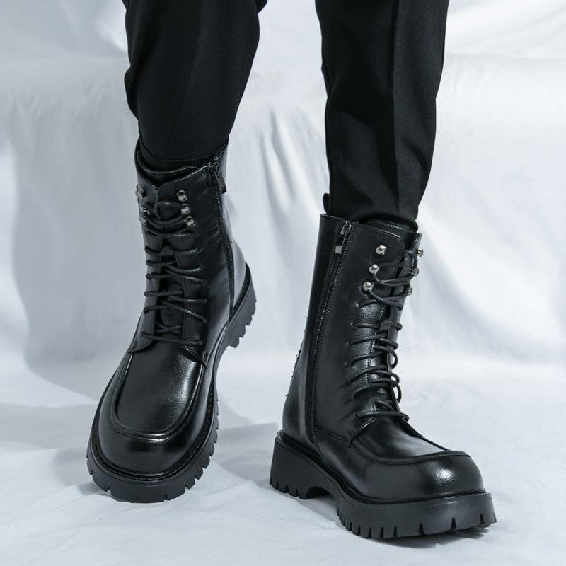 Damen Hohe Schnürboots mit rutschfester Sohle und robustem Obermaterial EB