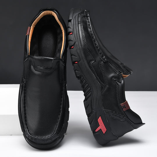 Herren Multifunktionale und bequeme Leder-Slipper mit rutschfester Sohle EB