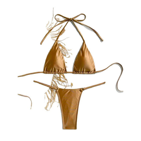 Damen Hochwärtiger Triangel-Bikini EB