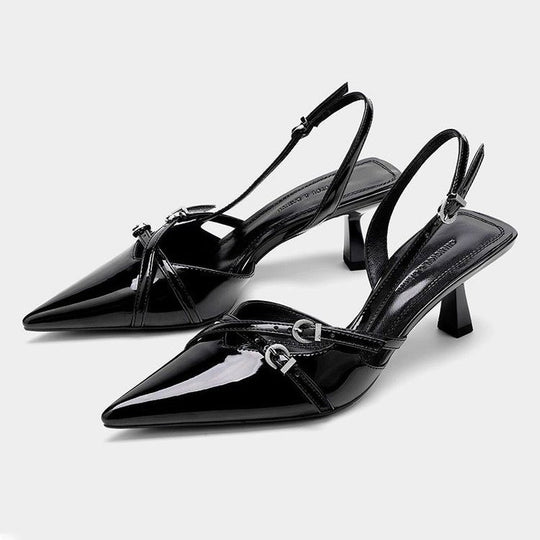 Damen elegante Slingback-Pumps mit modischen Schnallen EB