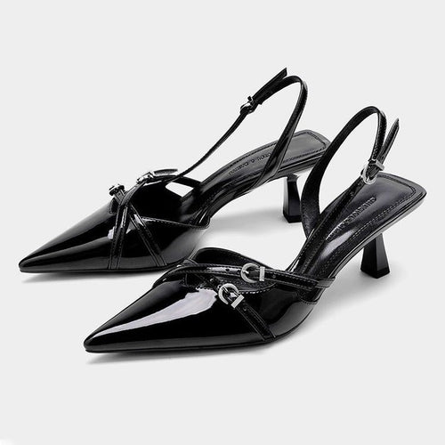 Damen elegante Slingback-Pumps mit modischen Schnallen EB