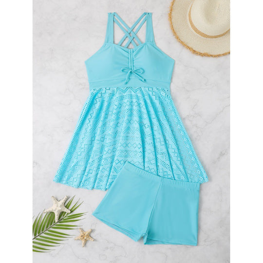 Damen Strandkleid mit sportlichem Schnitt und integriertem Shorts EB