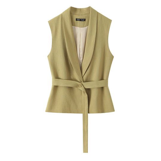 Damen modisches Blazer- und Palazzo-Hosen-Set mit taillierter Silhouette EB