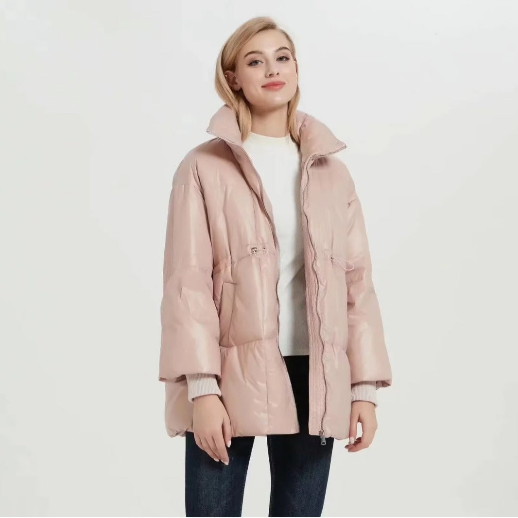 Damen gesteppte Übergangsjacke mit hohem Kragen und praktischen Seitentaschen EB