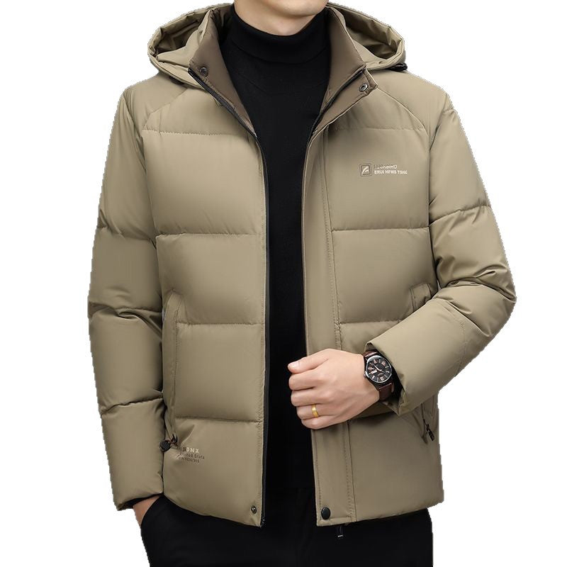 Herren Wattierte Stehkragenjacke mit wasserabweisender Oberfläche und Reißverschlusstaschen EB