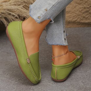 Damen Bequeme Ballerinas mit edler Lederoberfläche EB