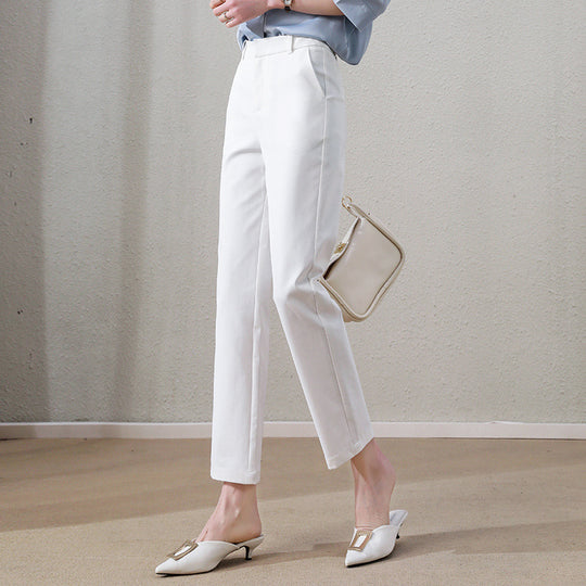 Damen Chino Stoffhose tailliert mit integrierten Taschen