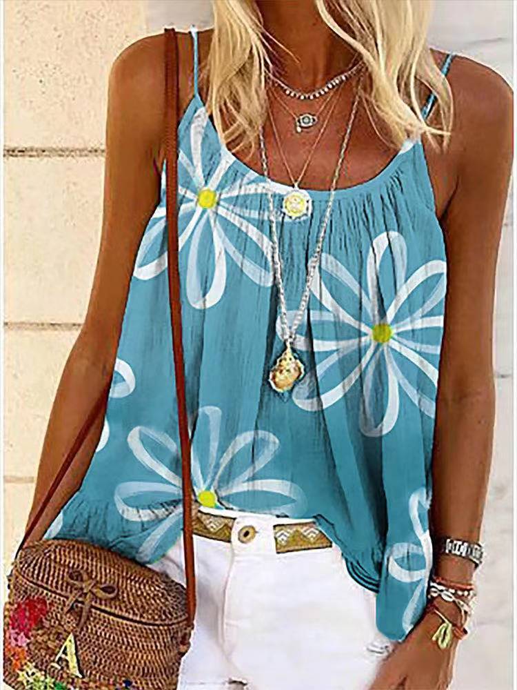 Damen Sommerliche Bluse mit floralem Design und luftiger Passform EB