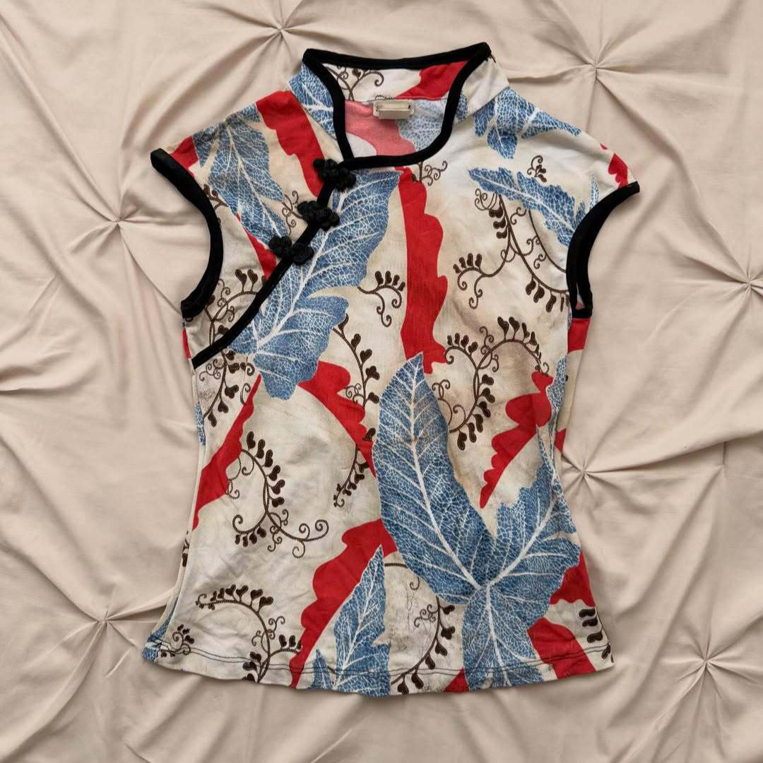 Damen Chinesisches Dekorativ-T-Shirt EB