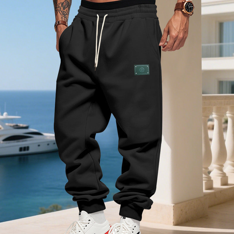 Herren bequeme Jogginghose mit verstellbarem Bund und praktischen Seitentaschen EB