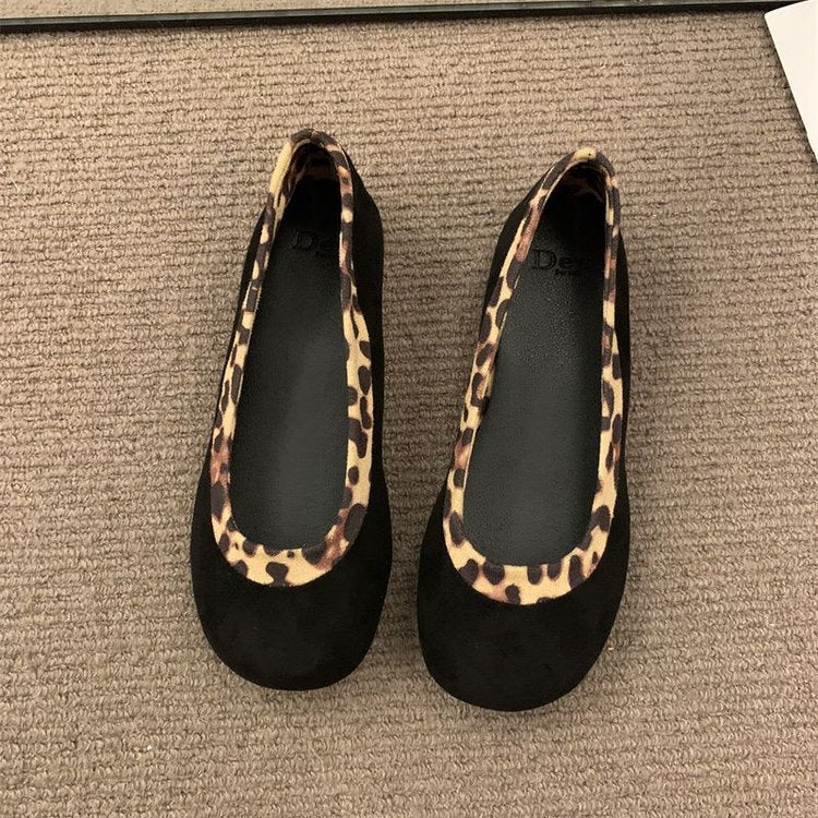 Damen Ballerinas mit Leopardenmuster und komfortablem Innenfutter EB