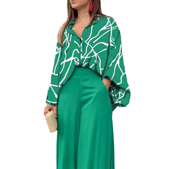Damen Weit geschnittene Culotte-Hose mit hohem Bund und fließendem Stoff EB
