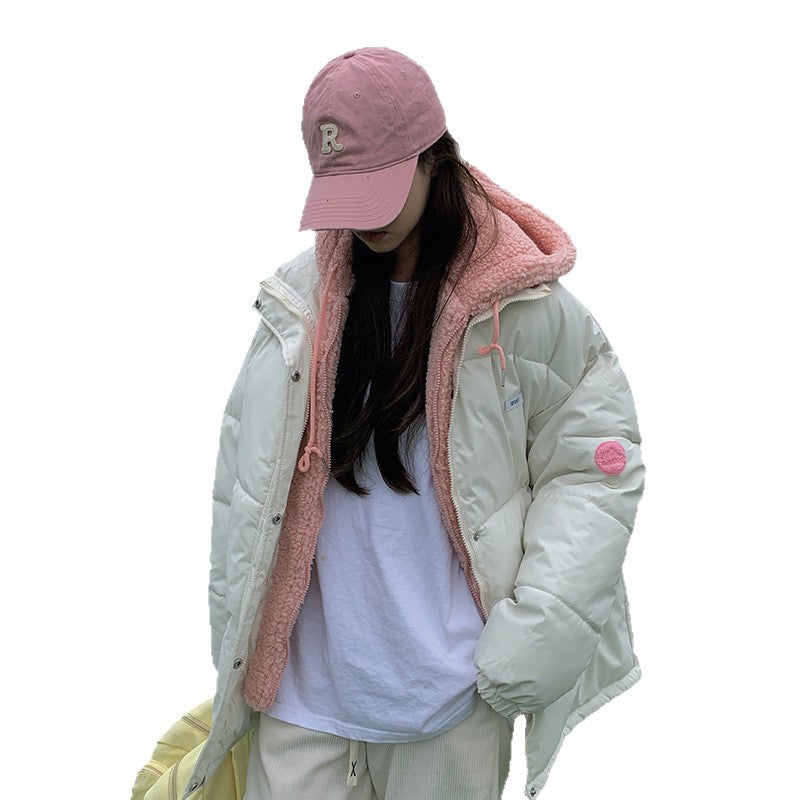 Damen Winterjacke mit wendbarem Fleecefutter und sportlichem Design EB