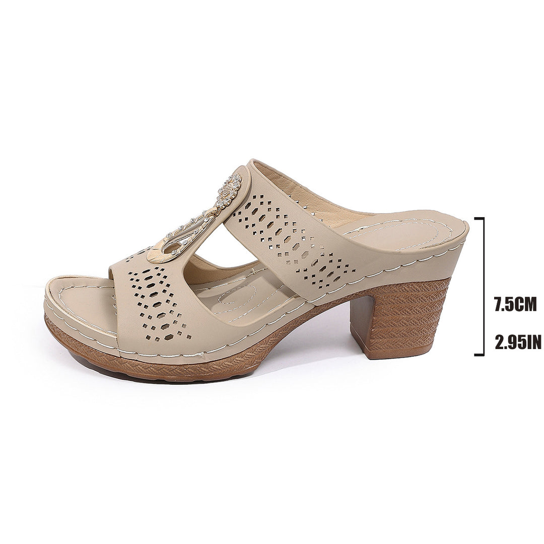 Damen Komfortable Sandaletten mit elegantem Absatz EB