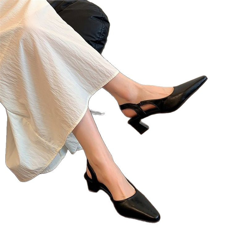 Damen elegante Slingback Pumps mit spitz zulaufendem Design EB