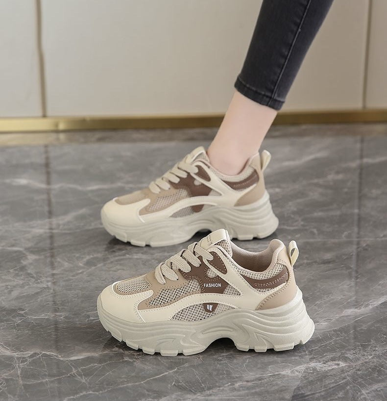 Damen Fashion Sneakers mit atmungsaktiver Mesh-Oberfläche und dämpfender Sohle EB