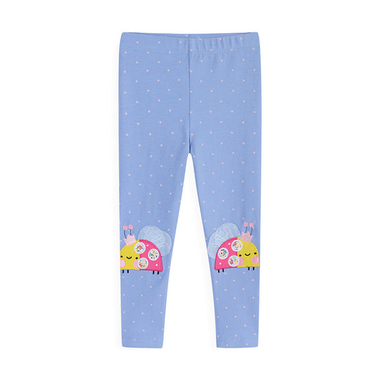 Mädchen Leggings mit fröhlichem Schneckenmotiv EB