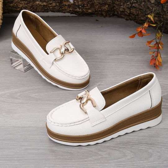 Damen Elegante Mokassins mit modischem Plateau EB