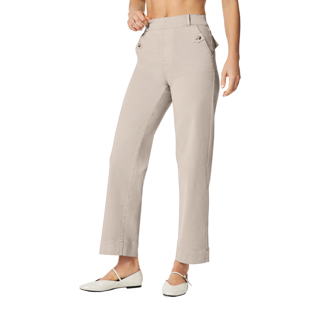 Damen Weitgeschnittene Stoffhose mit eleganten Details EB