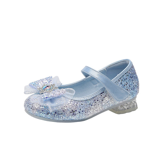 Damen Glitzernde Ballerinas mit Schleife EB