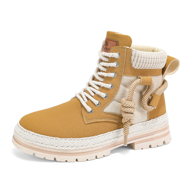 Damen modische und bequeme Winterstiefel mit hohem Kragen und rutschfester Sohle EB