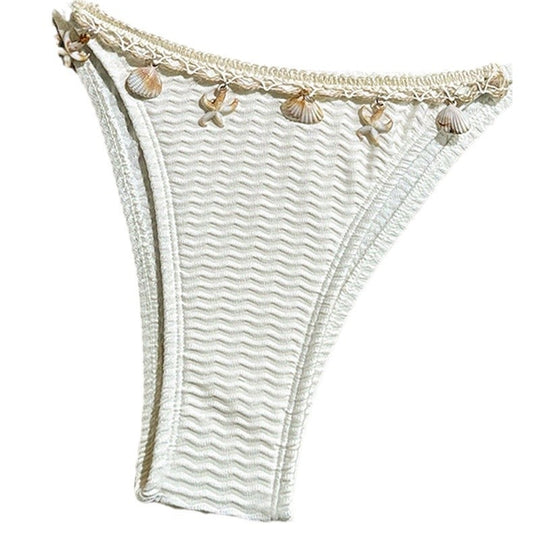 Damen Triangel-Bikini mit dekorativen Muschel-Details EB