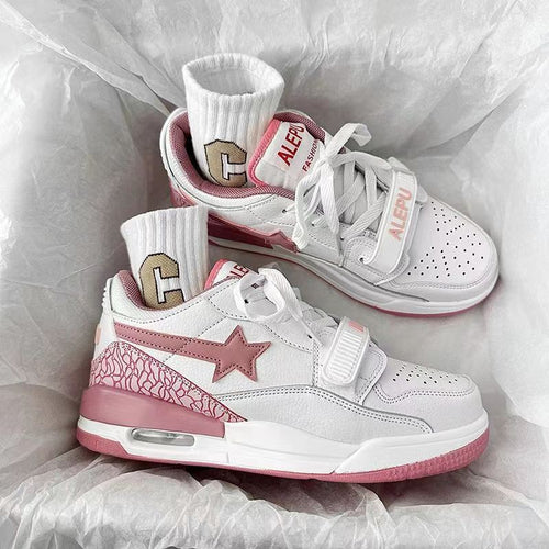 Damen Sneakers mit innovativem Klettverschluss und stilvollem Sternen-Design EB