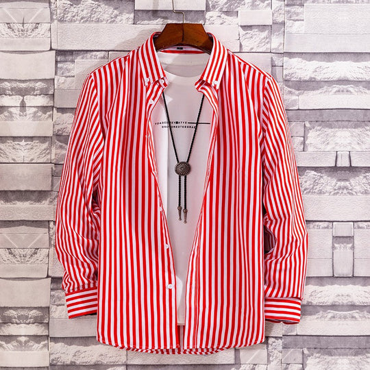 Herren nan lässige Hemdjacke aus leichter Baumwollmischung mit Button-Down-Kragen EB