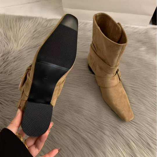 Damen Modische Stiefeletten mit dekorativen Schnallen von EB