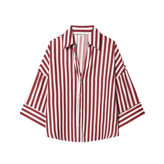 Damen Hemdblusenshirt mit lässigem Schnitt und eleganten 3/4-Ärmeln EB