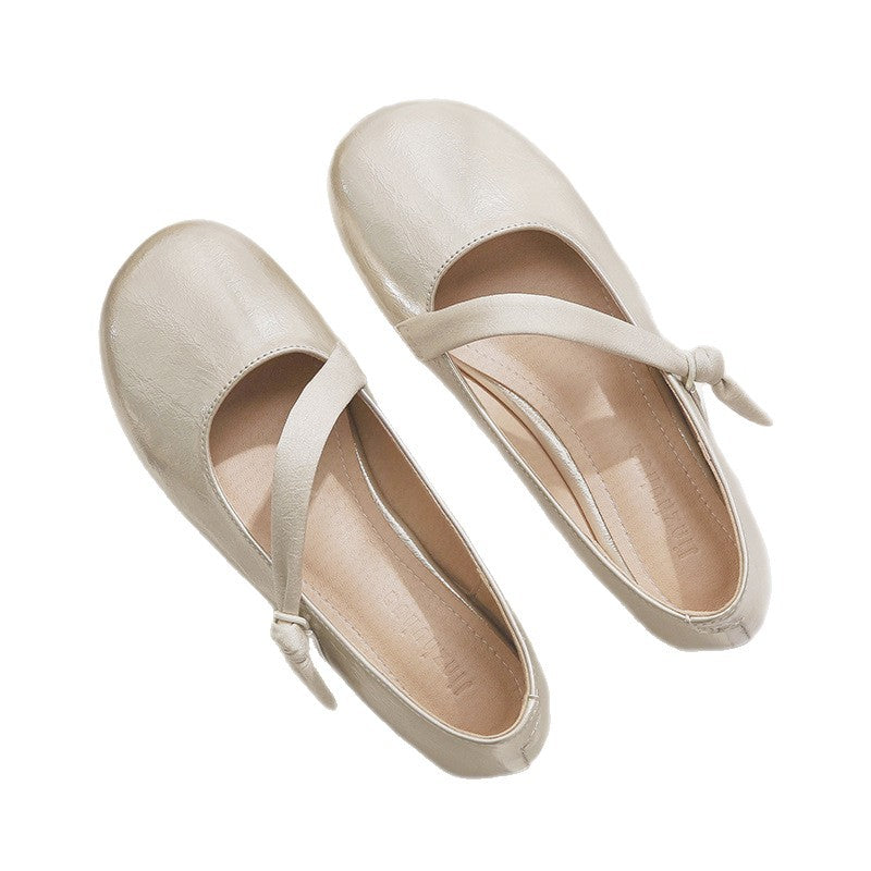 Damen elegante Ballerinas mit modischem Schleifendetail und komfortabler Innensohle EB