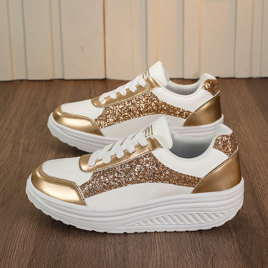 Damen Sneaker mit glitzernden Akzenten und bequemer Sohle EB