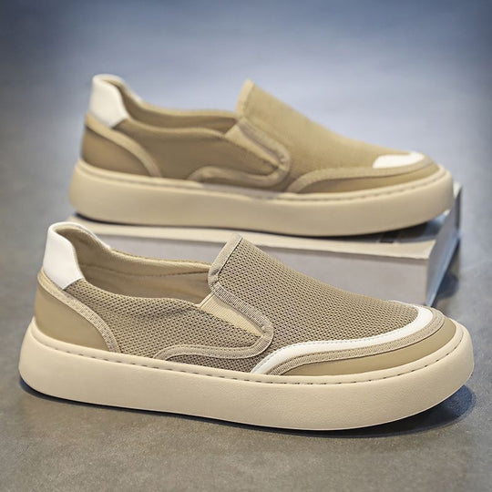Damen Bequeme Slip-On Sneakers mit atmungsaktiver Mesh-Oberfläche und rutschfester Laufsohle EB