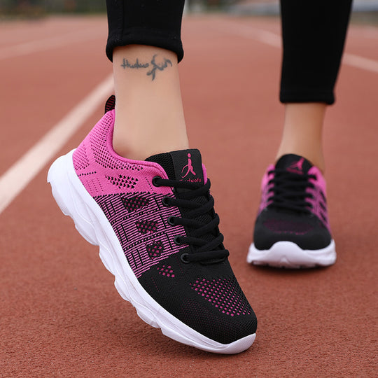 Damen Sportliche Lauf-Sneaker mit atmungsaktiver Mesh-Oberfläche EB