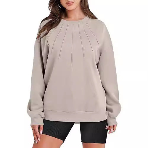 Damen Sweatshirt mit strukturiertem Design und weichem Innenfutter EB