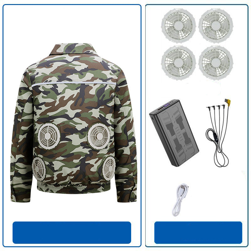 Herren nan atmungsaktive Kühljacke mit integrierten USB-Lüftern EB