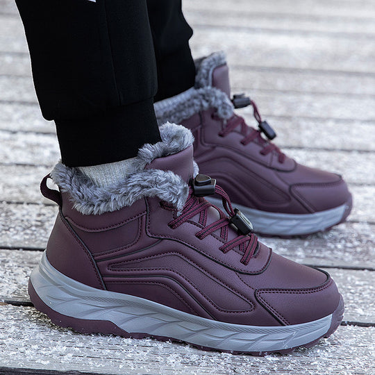 Damen warme Winterstiefel mit innovativem Schnellverschluss und rutschfester Sohle EB