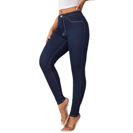 Damen High-Waist Skinny Jeans mit figurbetontem Schnitt EB