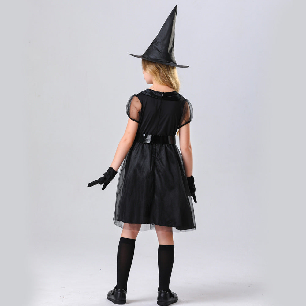 Mädchen Hexen-Kostüm mit Tüllrock und Accessoires EB
