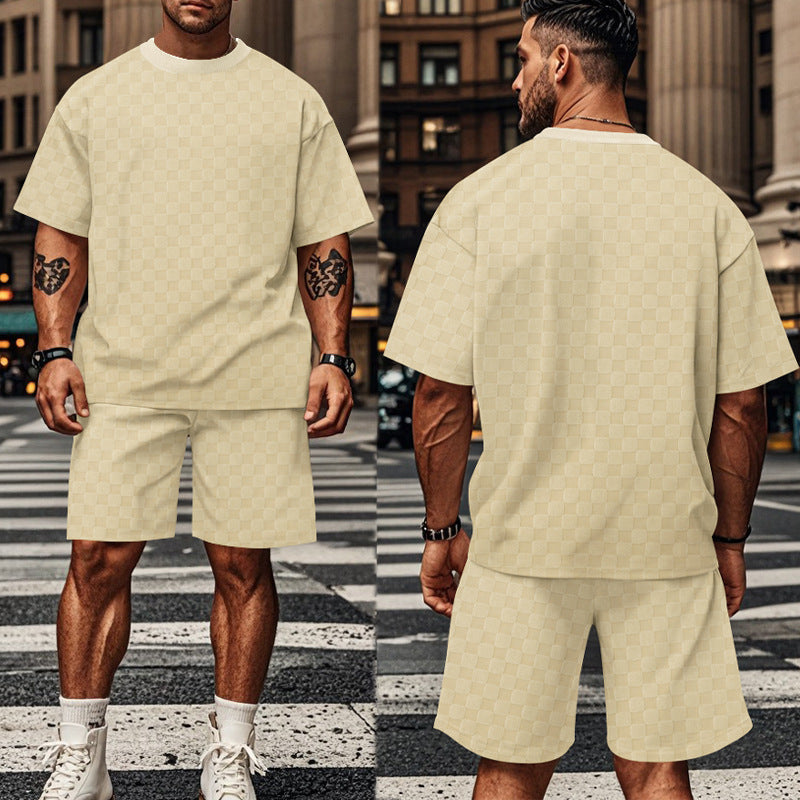 Herren lässiges Kurzarm-Set mit bequemer Passform und stylischem Design EB