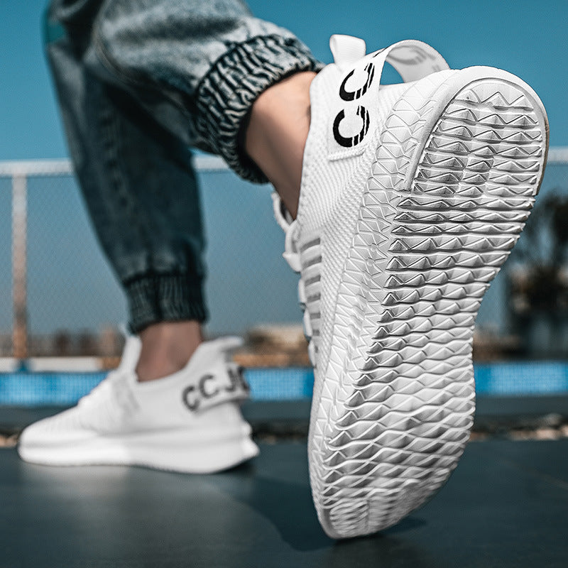 Damen Sportliche Sneakers mit atmungsaktivem Obermaterial und elastischem Schnürsystem EB