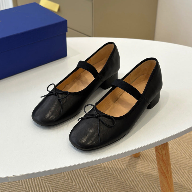 Damen Elegante Ballerinas mit Schleifen-Detail EB