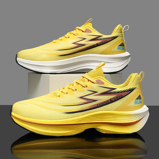 Unisex gedämpfte Straßenlauf-Sneaker mit doppelschichtiger Komfort-Zwischensohle und reflektierenden Designstreifen EB