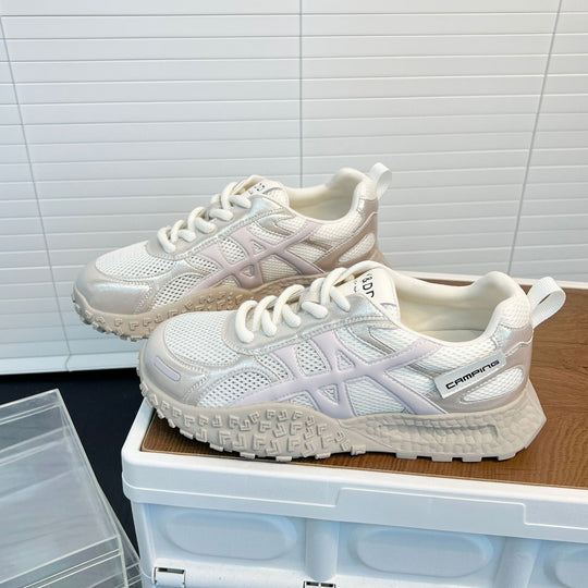 Damen Sportliche Sneakers mit atmungsaktiver Mesh-Oberfläche und rutschfester Sohle EB