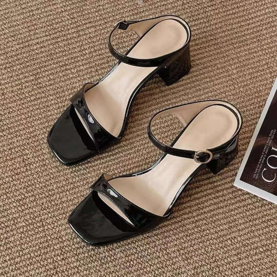 Damen Slingback Sandaletten mit blockierendem Absatz EB