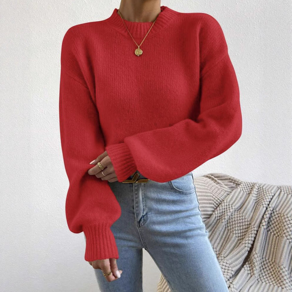 Damen Oversize Feinstrickpullover mit angedeutetem Mohair‑Effekt und verlängerten Rippbündchen EB