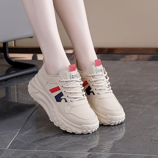Damen Trendige Chunky Sneakers mit rutschfester Sohle und atmungsaktivem Obermaterial EB